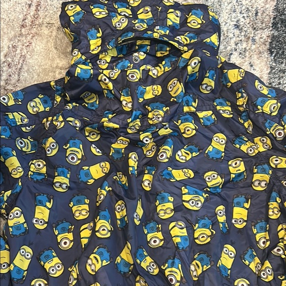Kids Minions Hooded Jacket - Blue and Yellow - Picture 3 of 4
